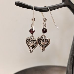 Sterling silver heart earrings